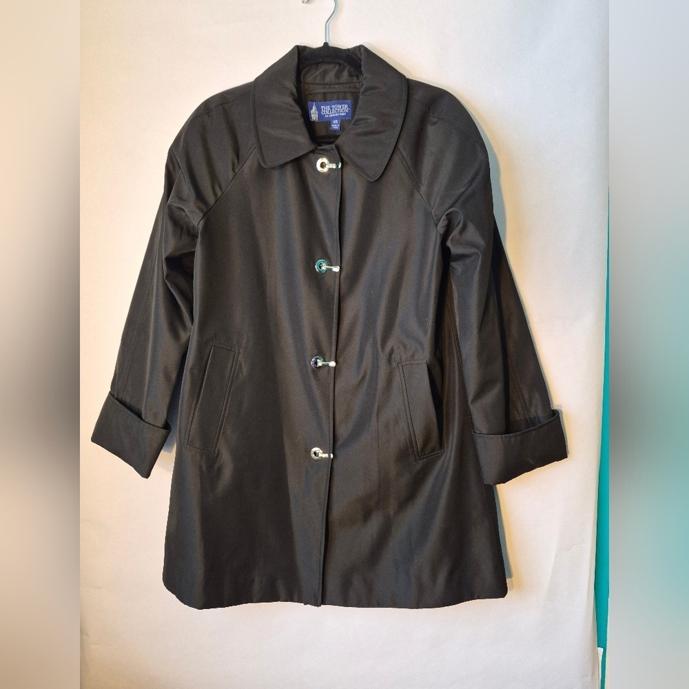 London Fog XS Black Trench Coat